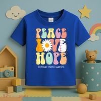 Peace Love Hope Pulmonary Fibrosis Awareness Gift Toddler T-Shirt thumb 3