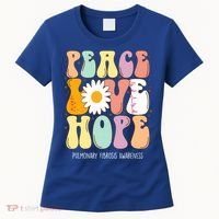 Peace Love Hope Pulmonary Fibrosis Awareness Gift Women's T-Shirt thumb 0