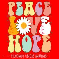 Peace Love Hope Pulmonary Fibrosis Awareness Gift Santa Hat thumb 1