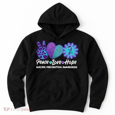 Peace Love Hope Suicide Prevention Awareness Hoodie