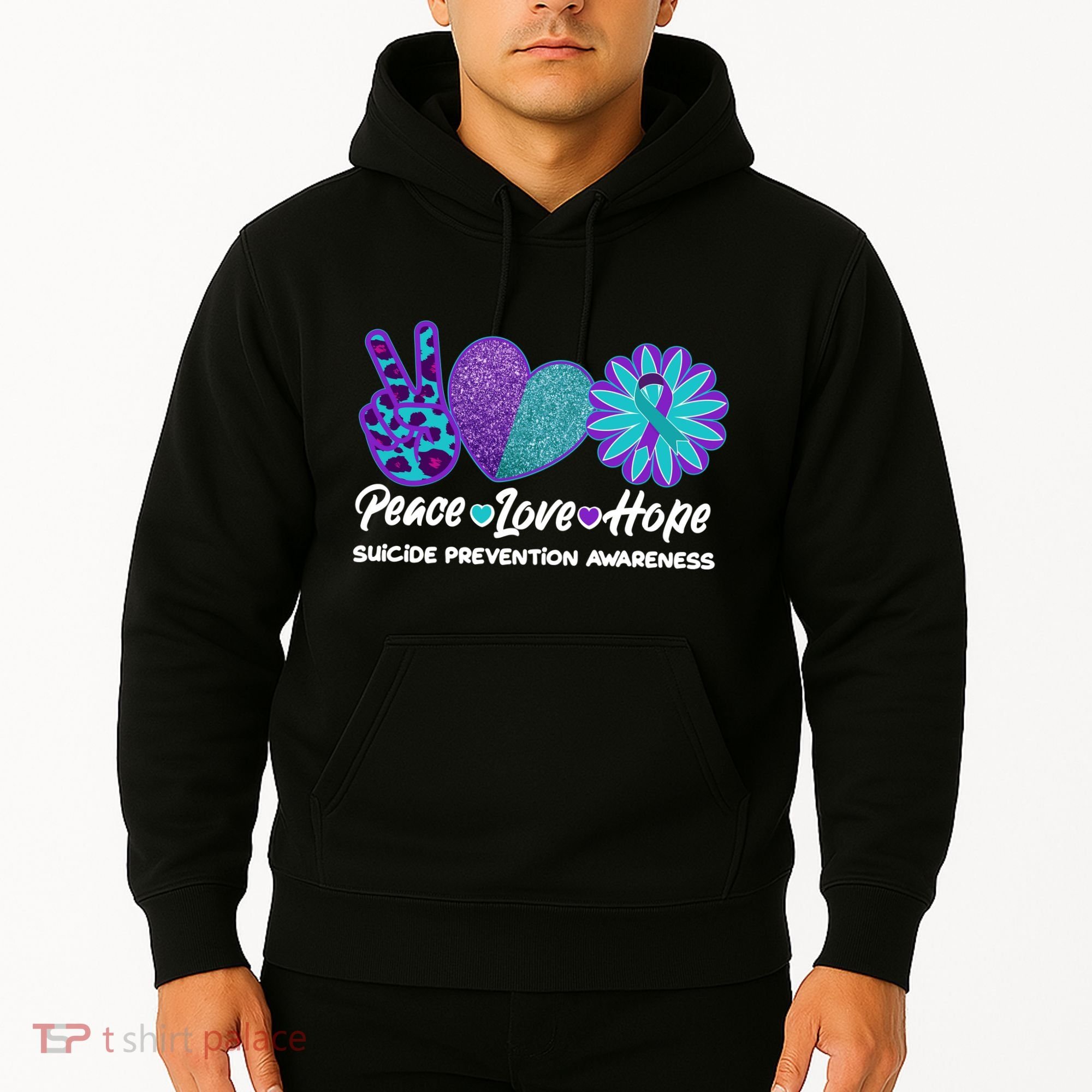 Peace Love Hope Suicide Prevention Awareness Hoodie