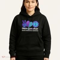 Peace Love Hope Suicide Prevention Awareness Hoodie thumb 5