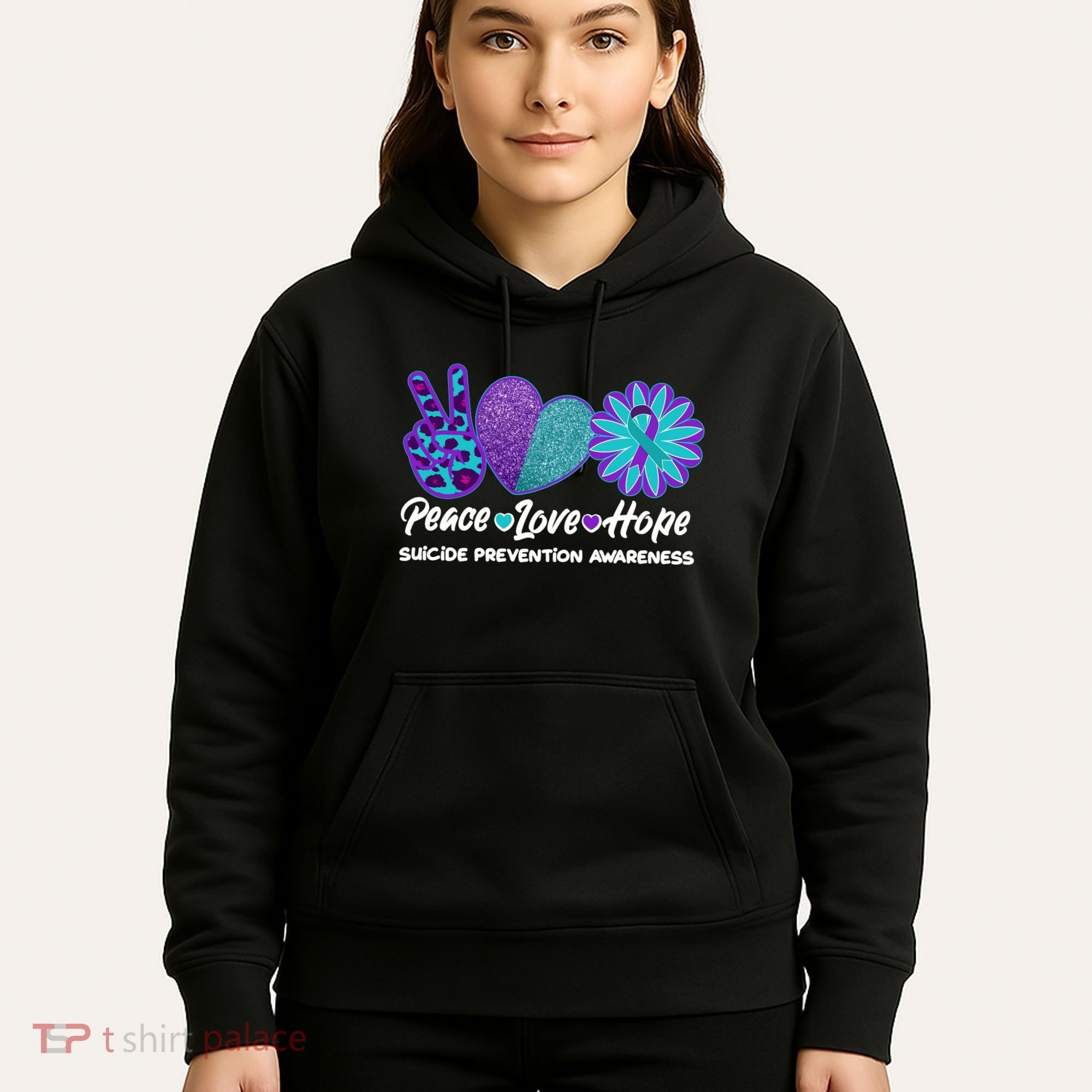 Peace Love Hope Suicide Prevention Awareness Hoodie