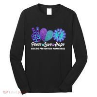 Peace Love Hope Suicide Prevention Awareness Long Sleeve Shirt thumb 0