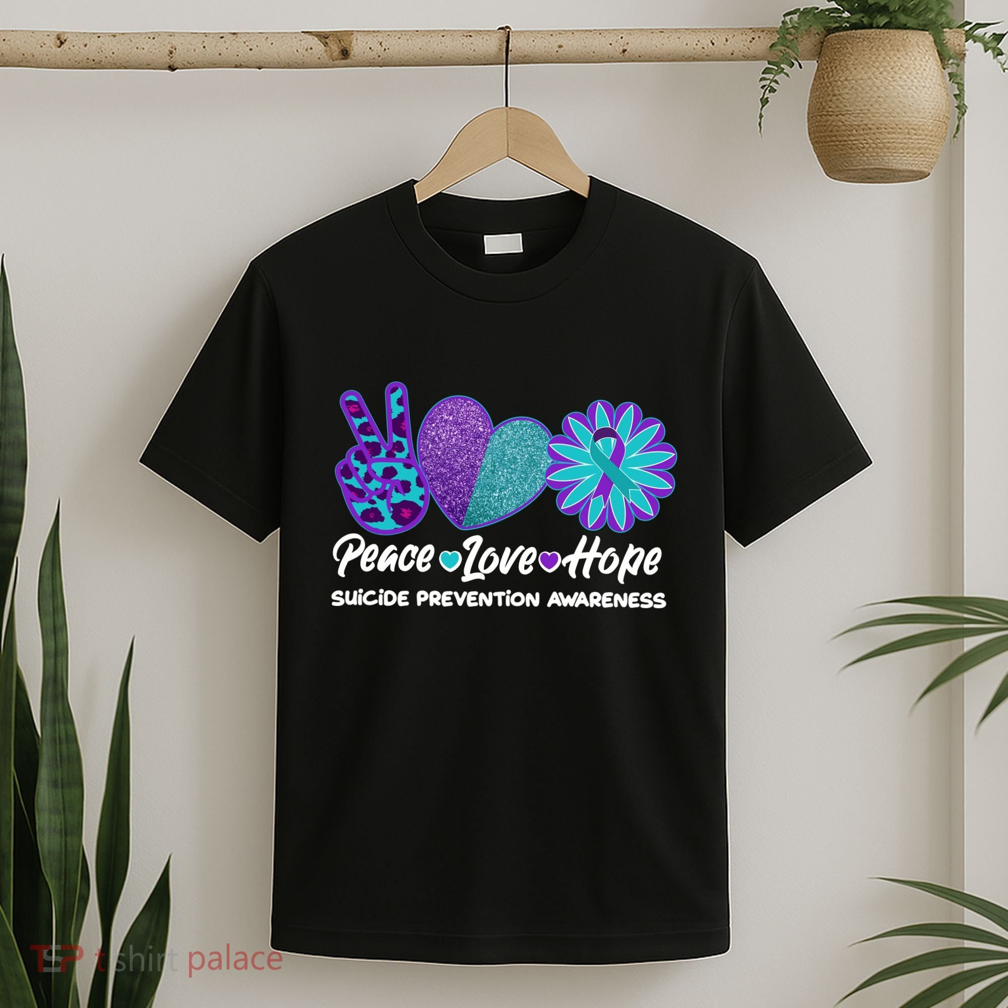 Peace Love Hope Suicide Prevention Awareness T-Shirt