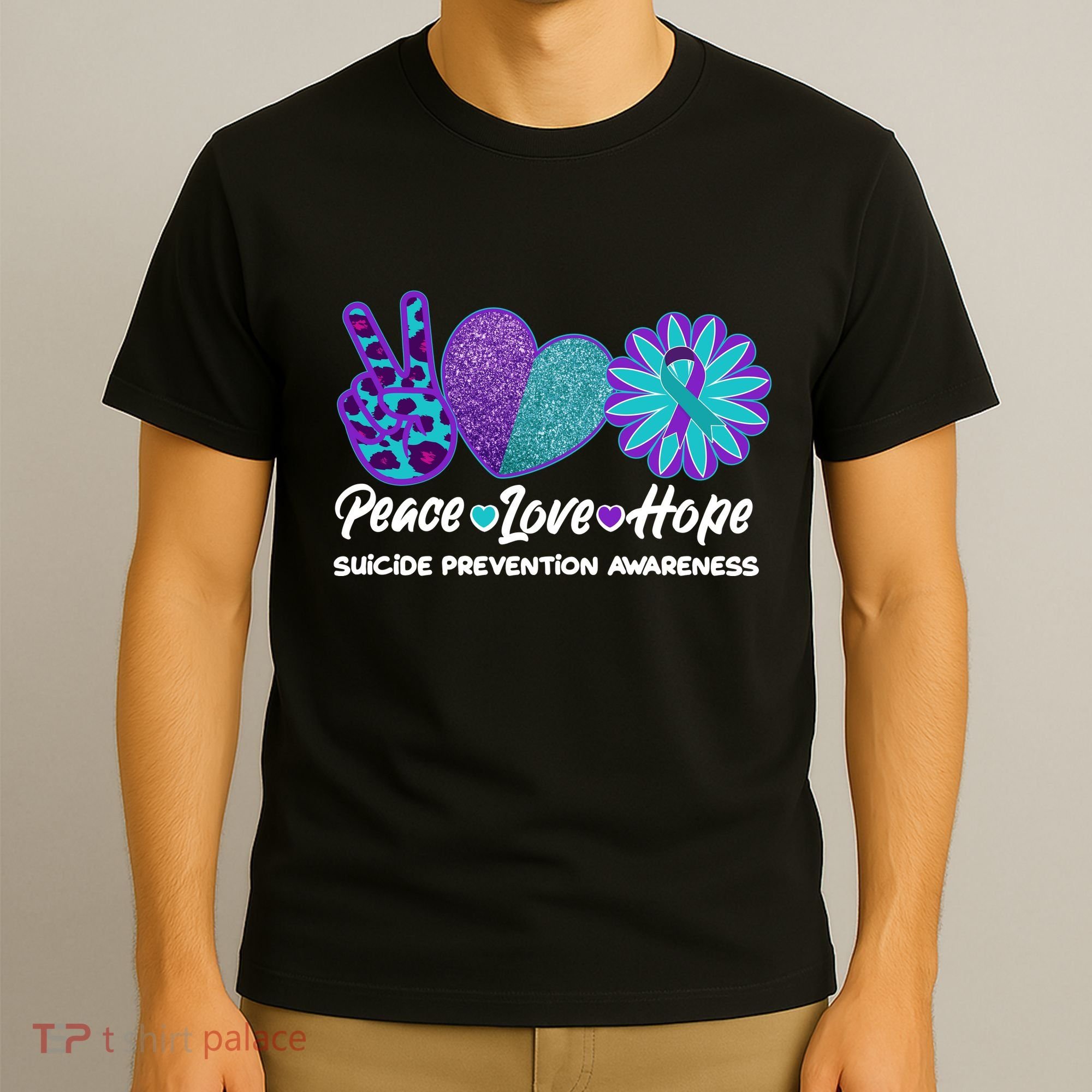 Peace Love Hope Suicide Prevention Awareness T-Shirt