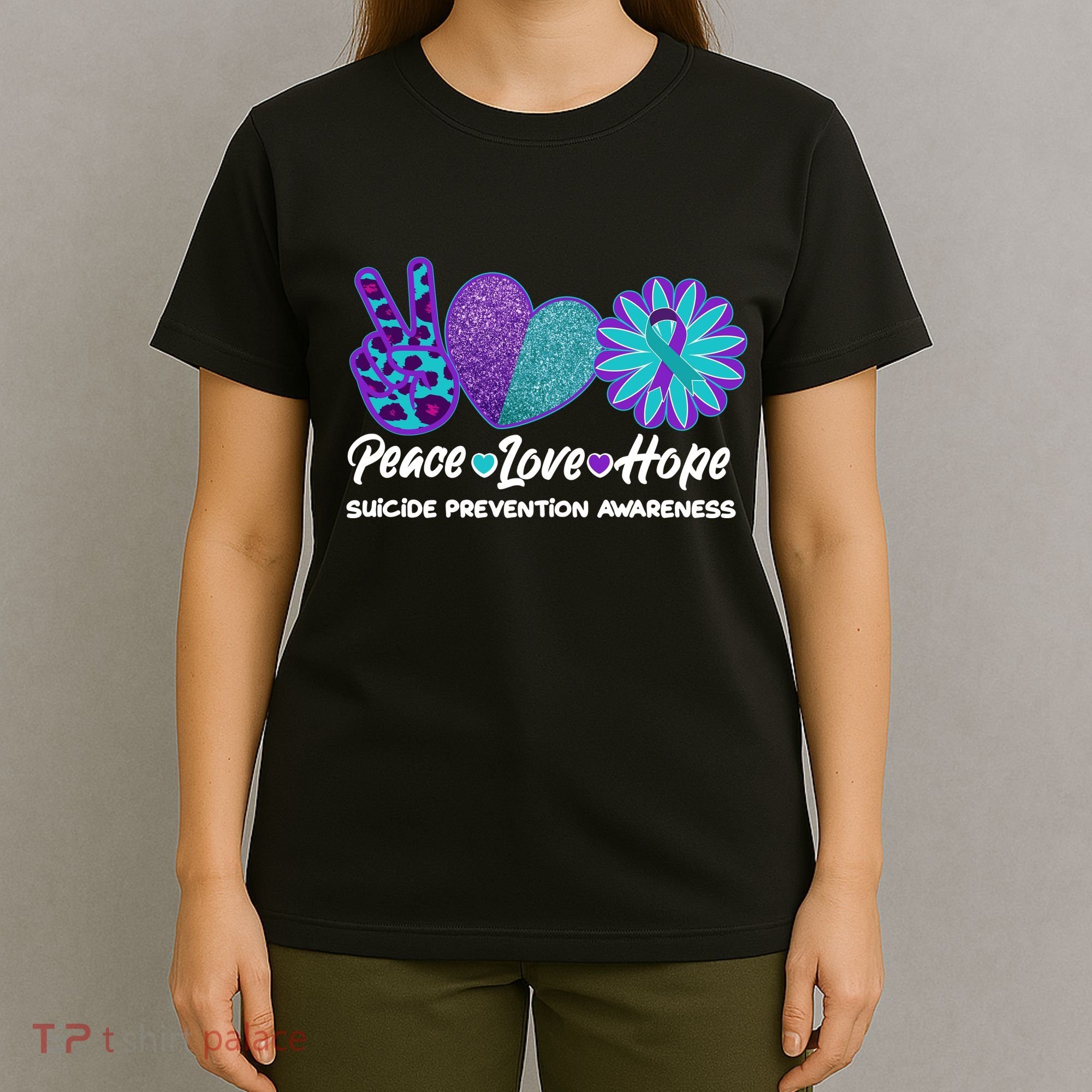 Peace Love Hope Suicide Prevention Awareness T-Shirt