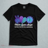 Peace Love Hope Suicide Prevention Awareness T-Shirt thumb 5