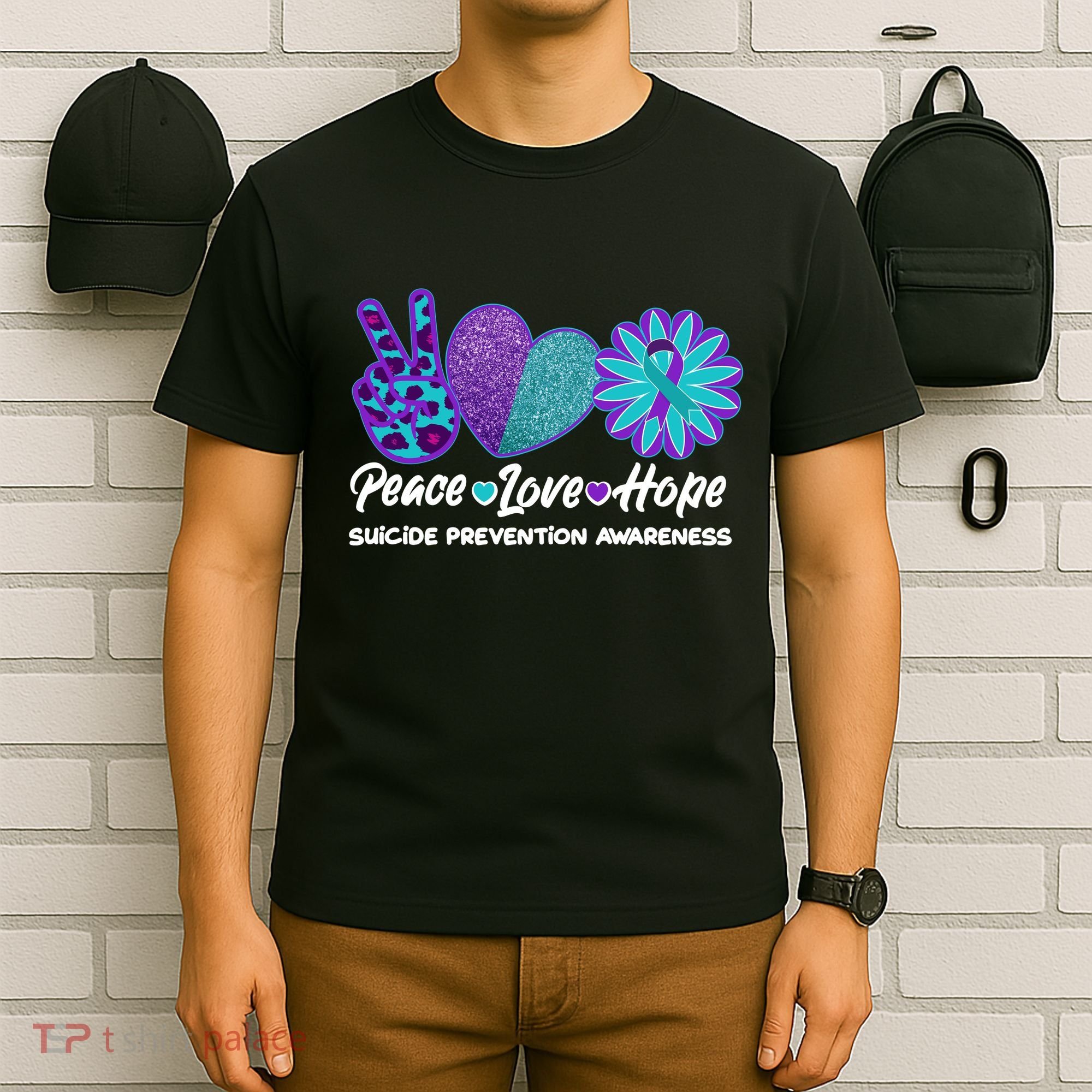 Peace Love Hope Suicide Prevention Awareness T-Shirt