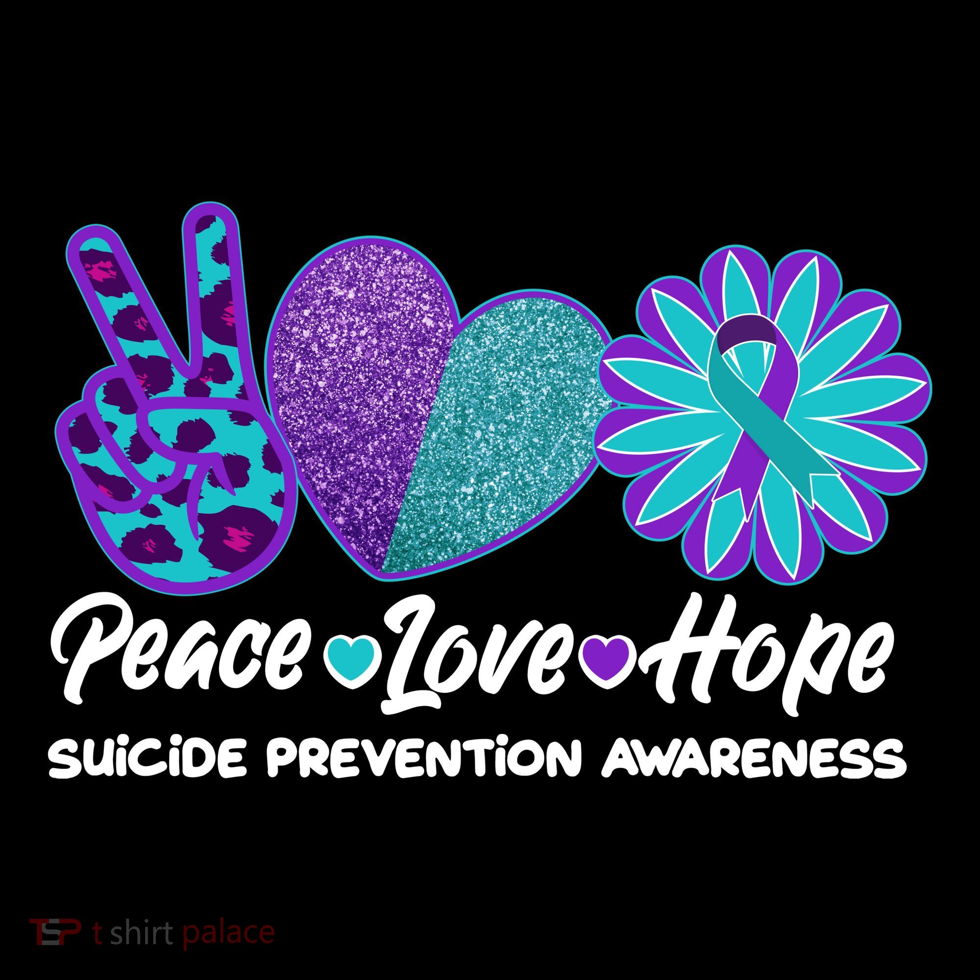 Peace Love Hope Suicide Prevention Awareness Button