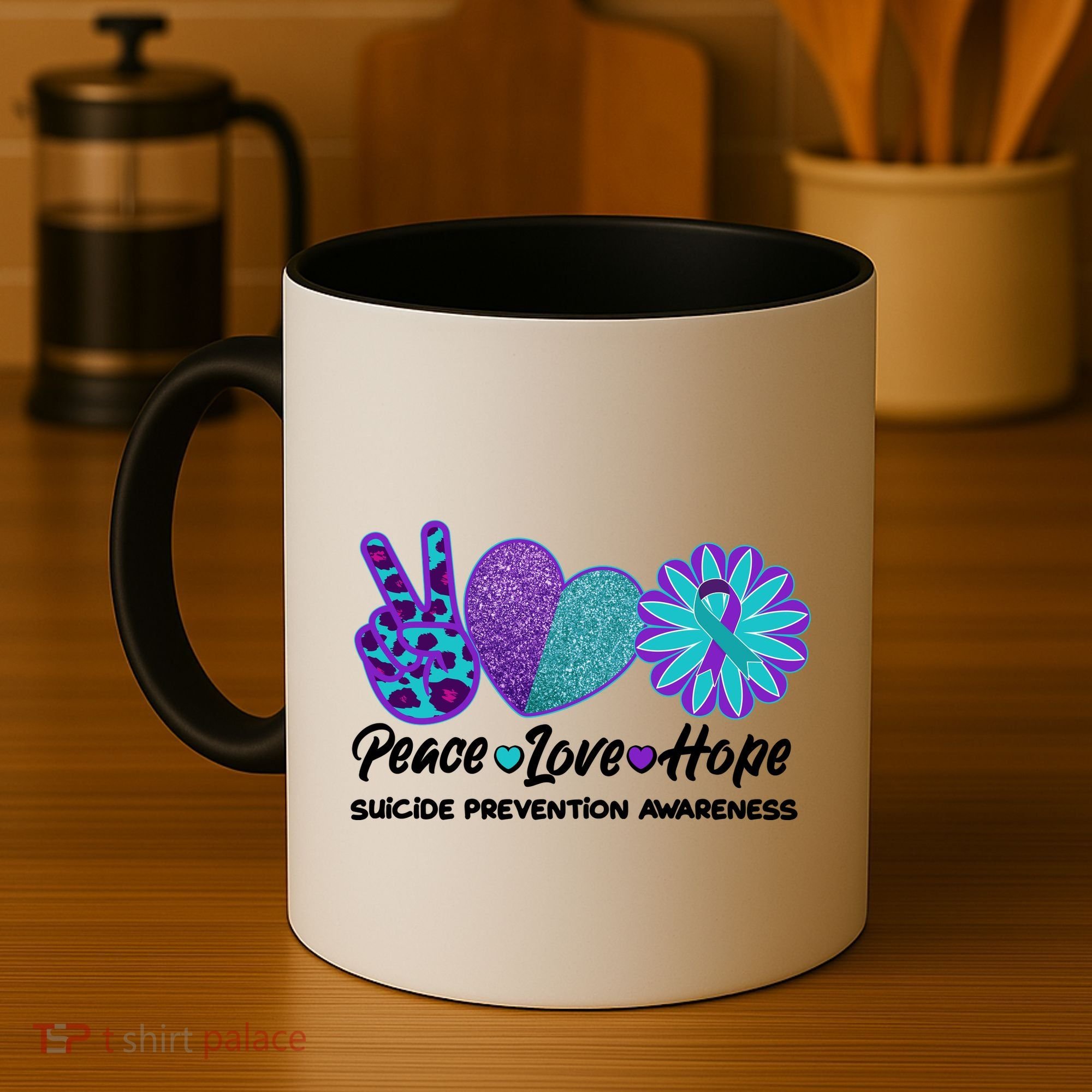Peace Love Hope Suicide Prevention Awareness Coffee Mug