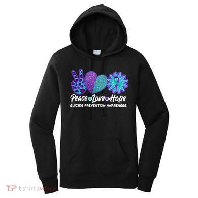 Peace Love Hope Suicide Prevention Awareness Women's Hoodie