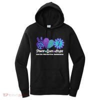 Peace Love Hope Suicide Prevention Awareness Women's Hoodie thumb 0