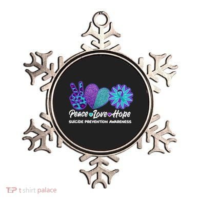Peace Love Hope Suicide Prevention Awareness Ornament