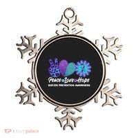 Peace Love Hope Suicide Prevention Awareness Ornament thumb 0