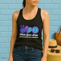 Peace Love Hope Suicide Prevention Awareness Women's Tank Top thumb 2