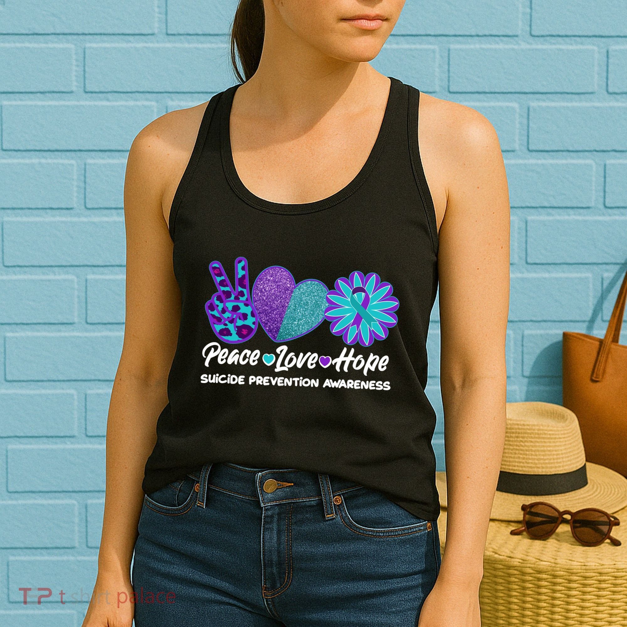 Peace Love Hope Suicide Prevention Awareness Women's Tank Top