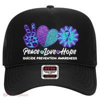 Peace Love Hope Suicide Prevention Awareness Hat thumb 0