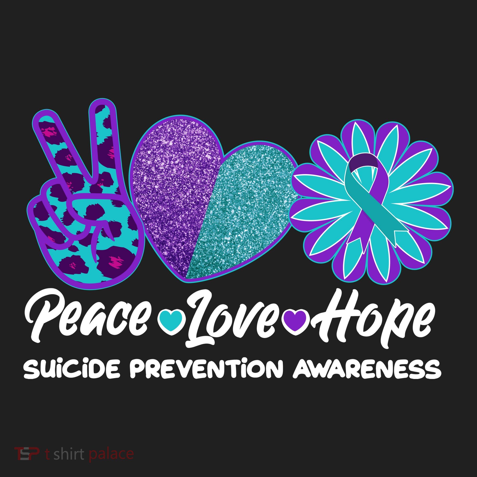 Peace Love Hope Suicide Prevention Awareness Hat