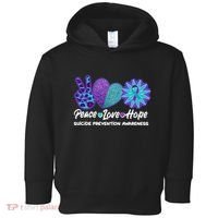 Peace Love Hope Suicide Prevention Awareness Toddler Hoodie thumb 0