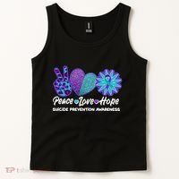 Peace Love Hope Suicide Prevention Awareness Tank Top thumb 2