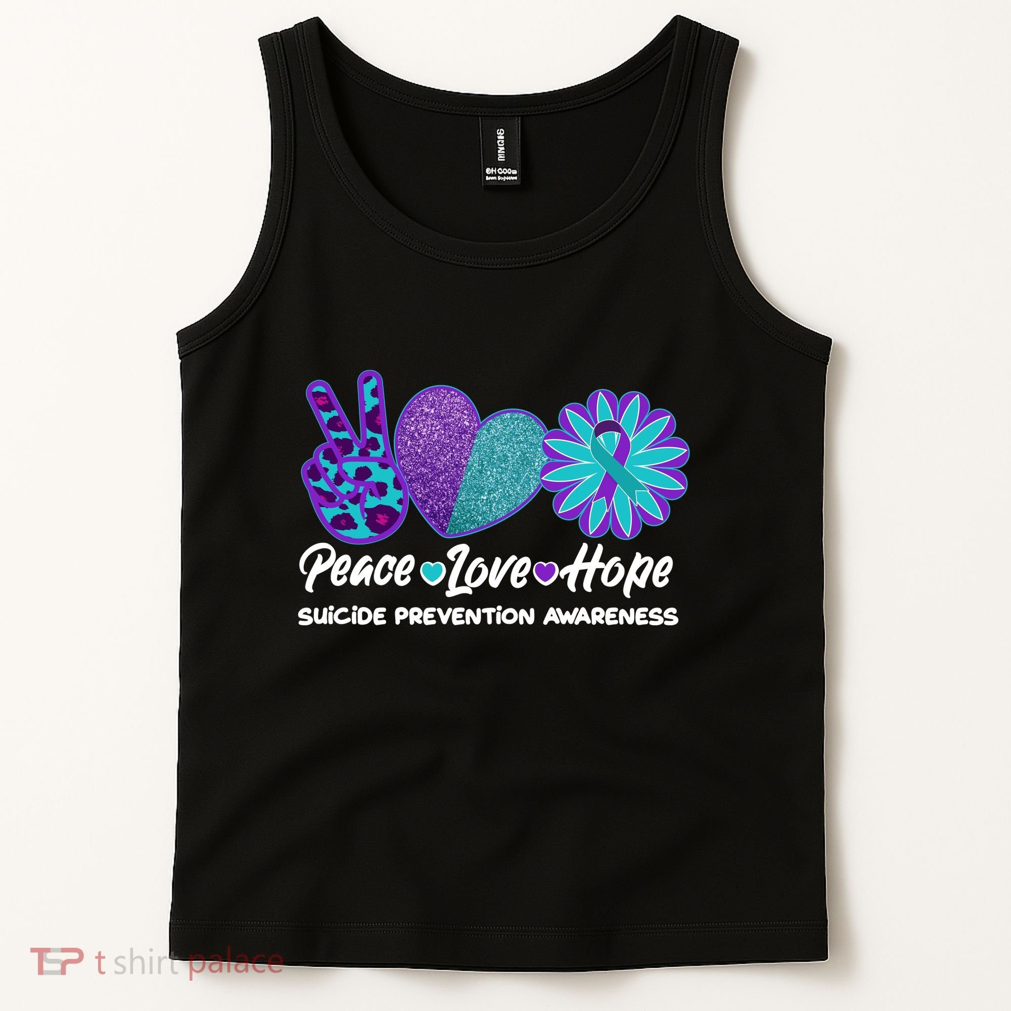 Peace Love Hope Suicide Prevention Awareness Tank Top