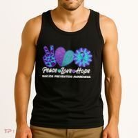 Peace Love Hope Suicide Prevention Awareness Tank Top thumb 3