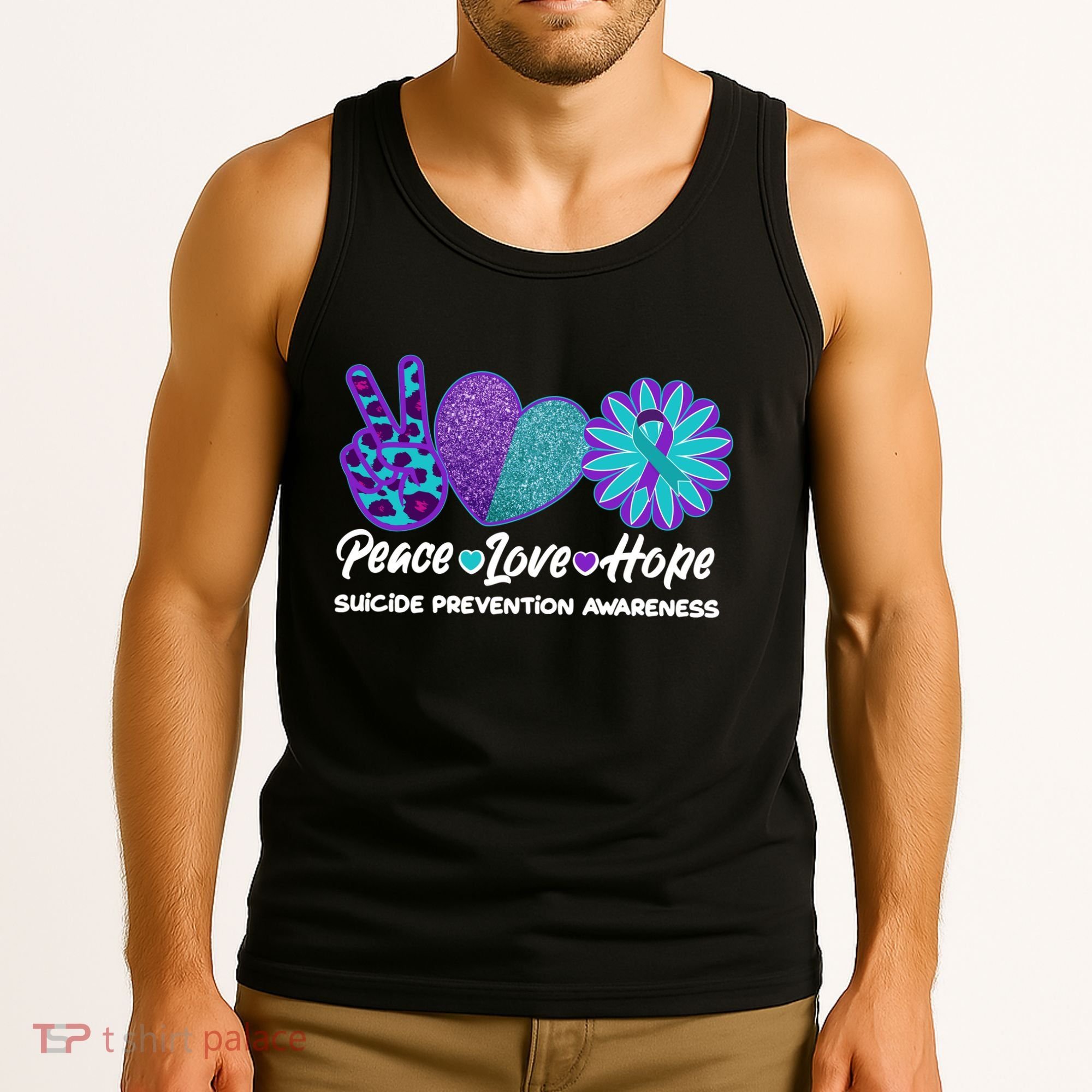 Peace Love Hope Suicide Prevention Awareness Tank Top