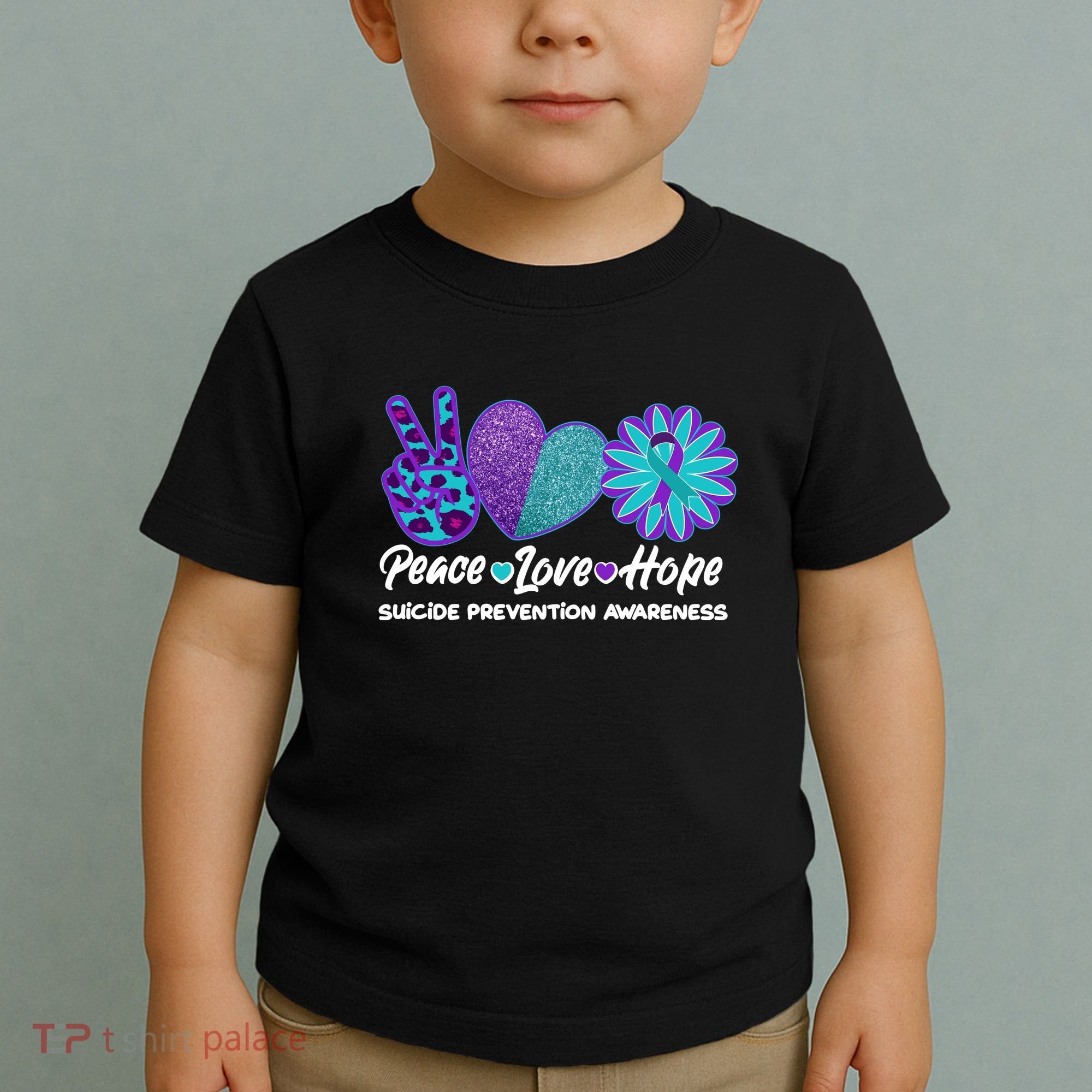 Peace Love Hope Suicide Prevention Awareness Toddler T-Shirt