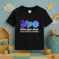 Peace Love Hope Suicide Prevention Awareness Toddler T-Shirt thumb 3