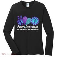 Peace Love Hope Suicide Prevention Awareness Women's Long Sleeve Shirt thumb 0