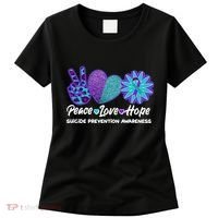 Peace Love Hope Suicide Prevention Awareness Women's T-Shirt thumb 0