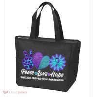 Peace Love Hope Suicide Prevention Awareness Tote Bag thumb 3