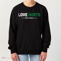Philadelphia Love Hurts Philly Fan Pride Cute Women's Sweatshirt thumb 0