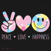 Peace Love Happiness Rainbow Tie Dye Smile Face Cute Visor thumb 3