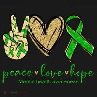 Peace Love Hope Mental Health Awareness Toddler Hoodie thumb 2