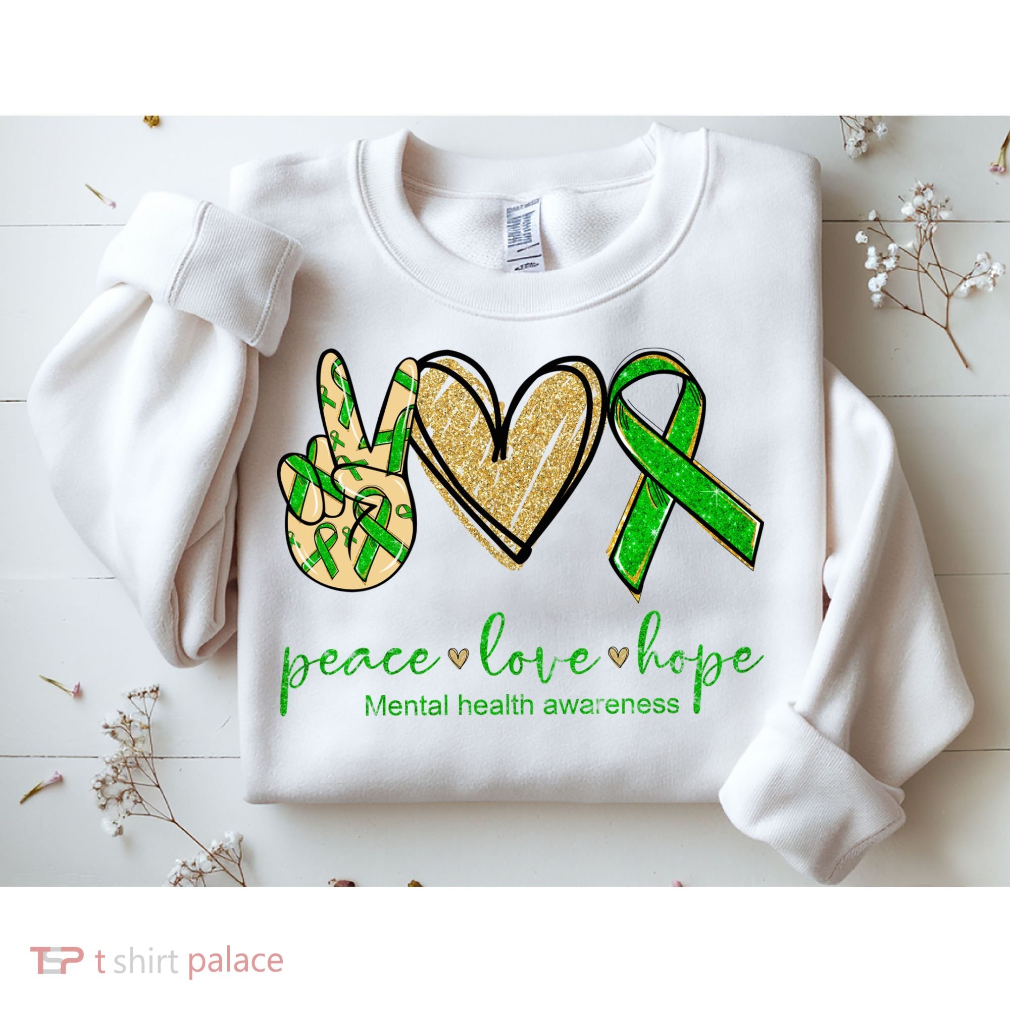 Peace Love Hope Mental Health Awareness Sweatshirt
