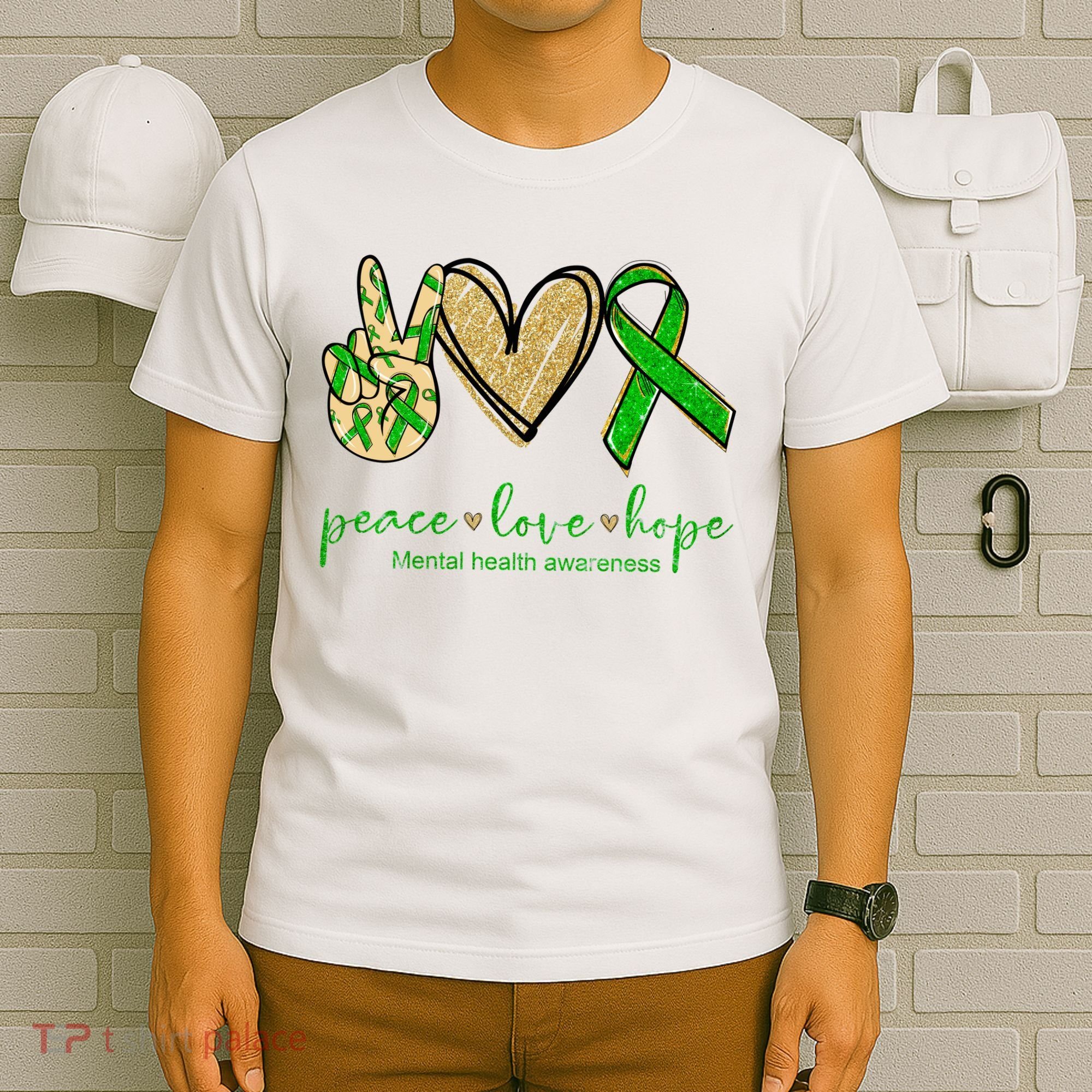 Peace Love Hope Mental Health Awareness T-Shirt