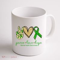 Peace Love Hope Mental Health Awareness Coffee Mug thumb 1