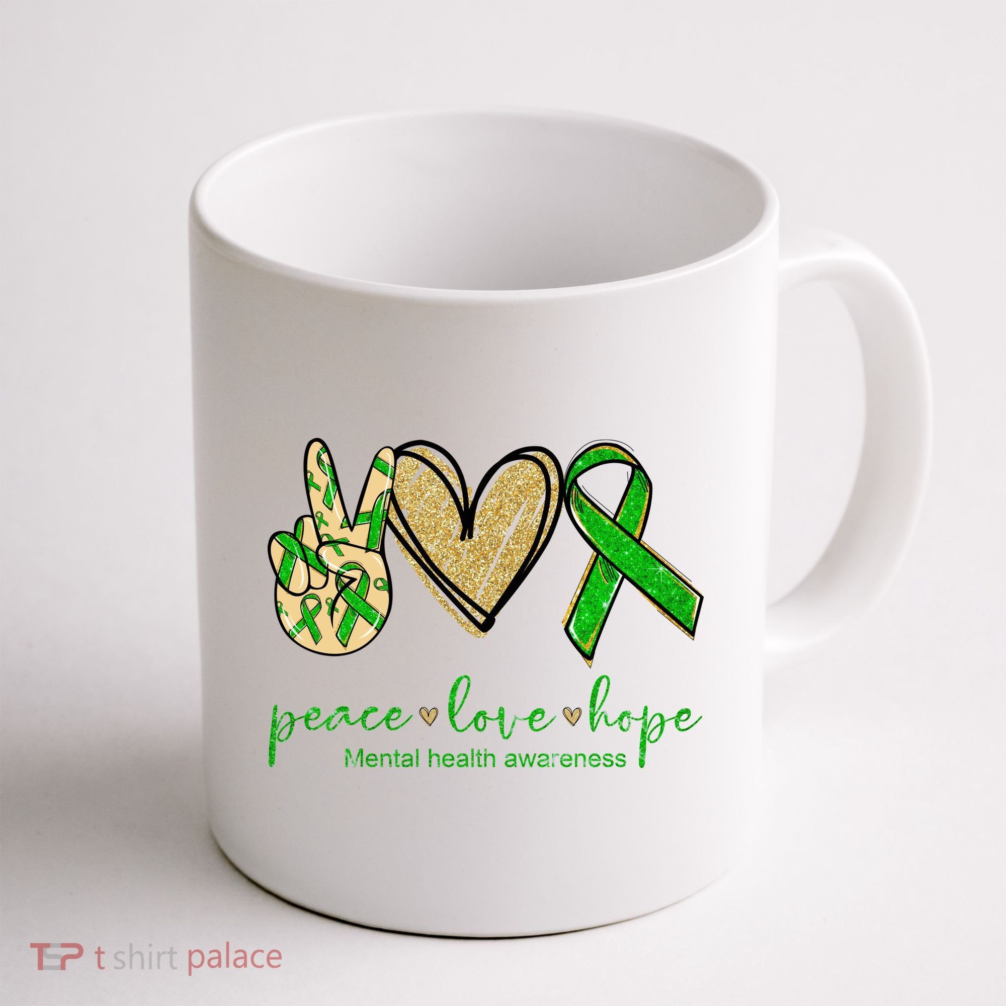 Peace Love Hope Mental Health Awareness Coffee Mug