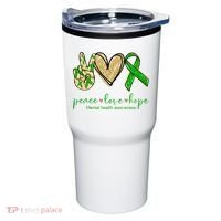 Peace Love Hope Mental Health Awareness Tumbler thumb 0