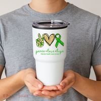 Peace Love Hope Mental Health Awareness Tumbler thumb 2