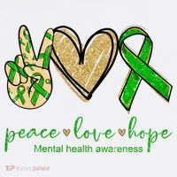 Peace Love Hope Mental Health Awareness Mousepad thumb 1