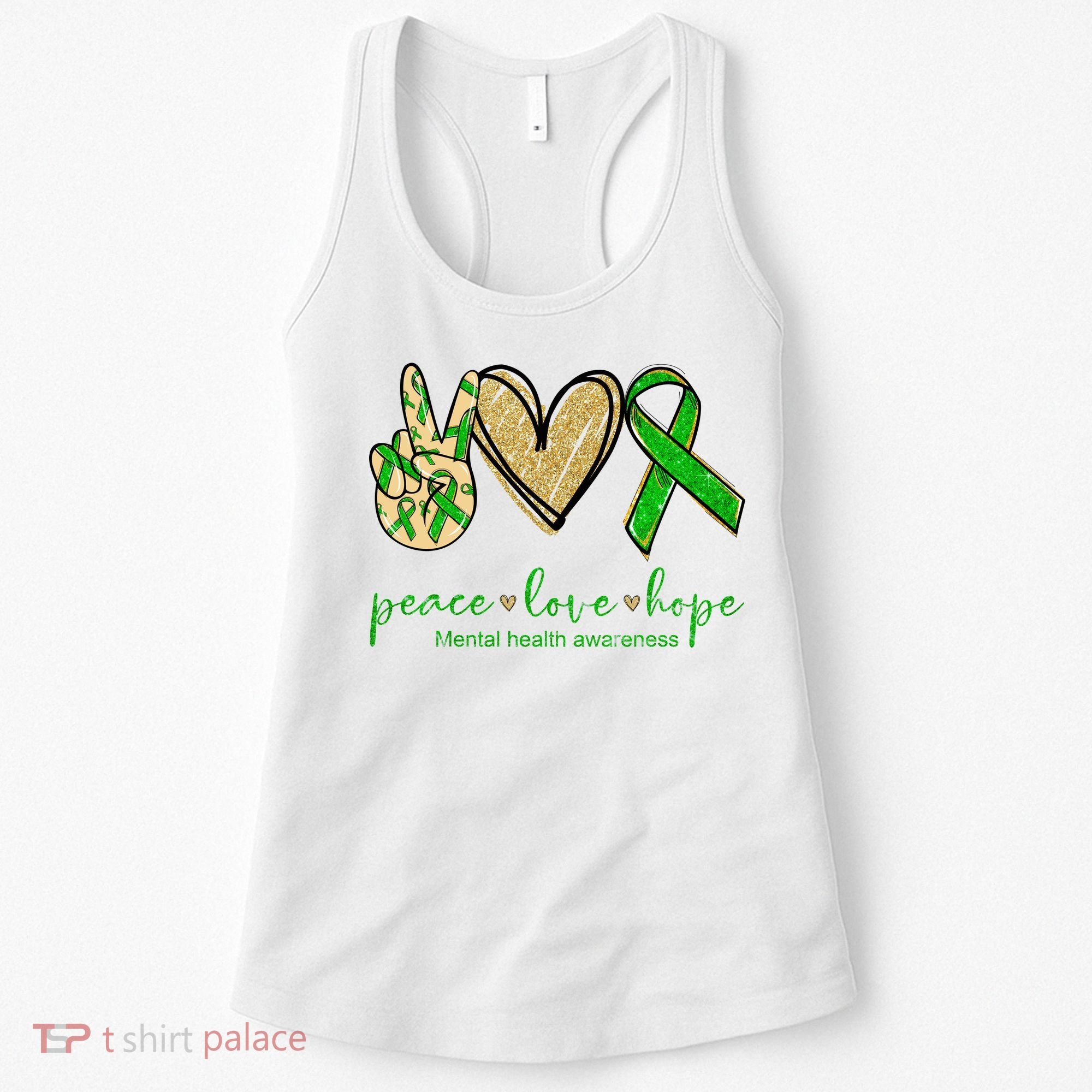 Peace Love Hope Mental Health Awareness Women's Tank Top