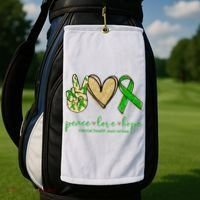 Peace Love Hope Mental Health Awareness Golf Towel thumb 2