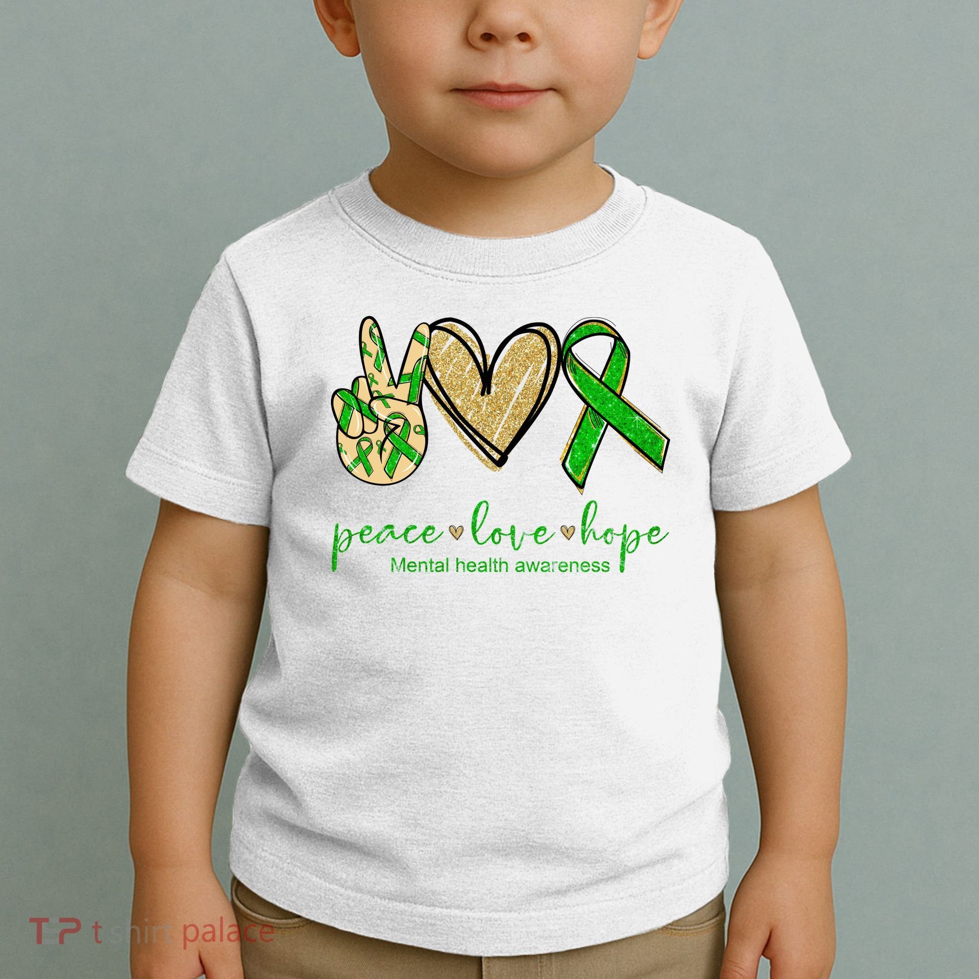 Peace Love Hope Mental Health Awareness Toddler T-Shirt