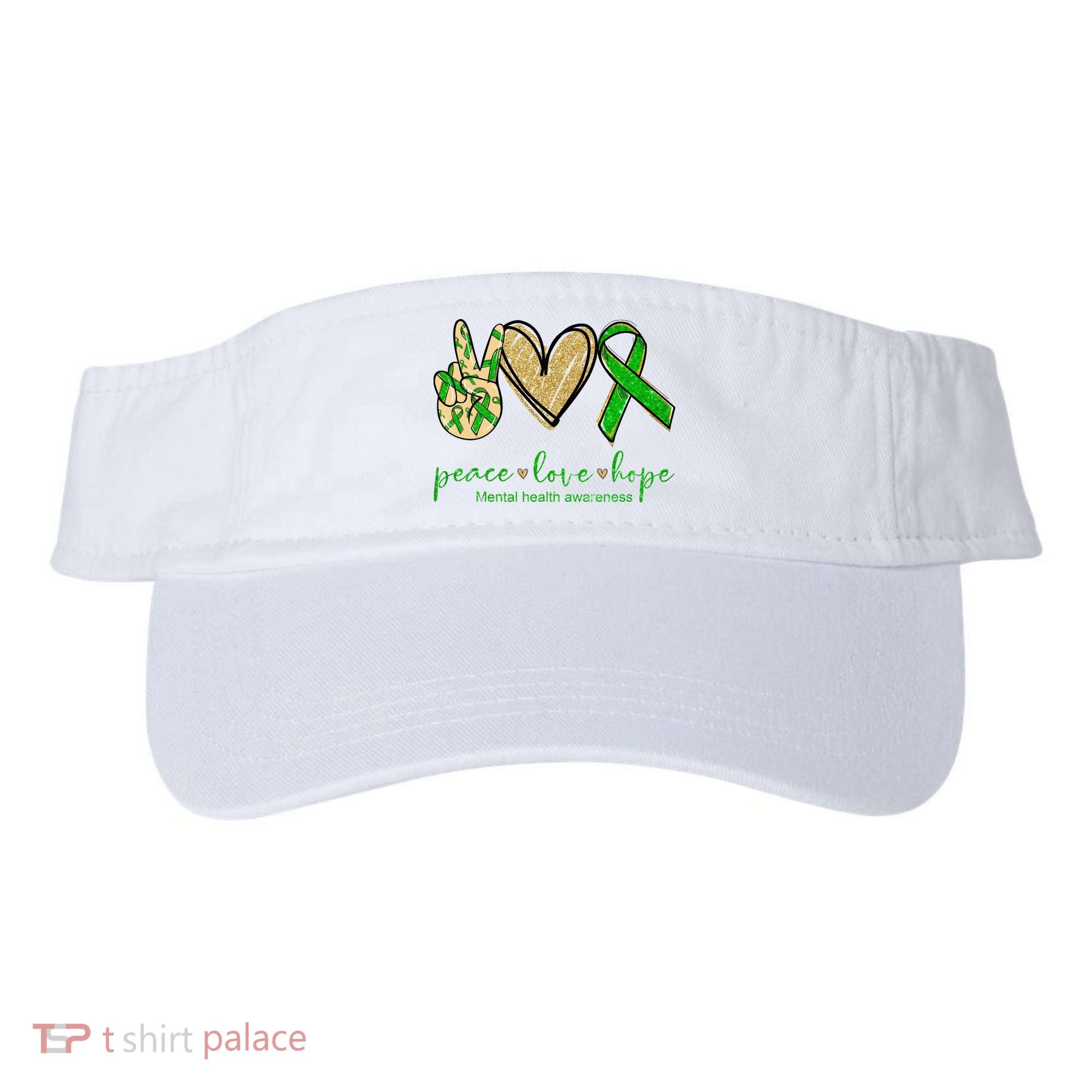 Peace Love Hope Mental Health Awareness Visor