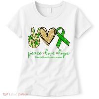 Peace Love Hope Mental Health Awareness Women's T-Shirt thumb 0