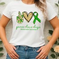 Peace Love Hope Mental Health Awareness Women's T-Shirt thumb 2