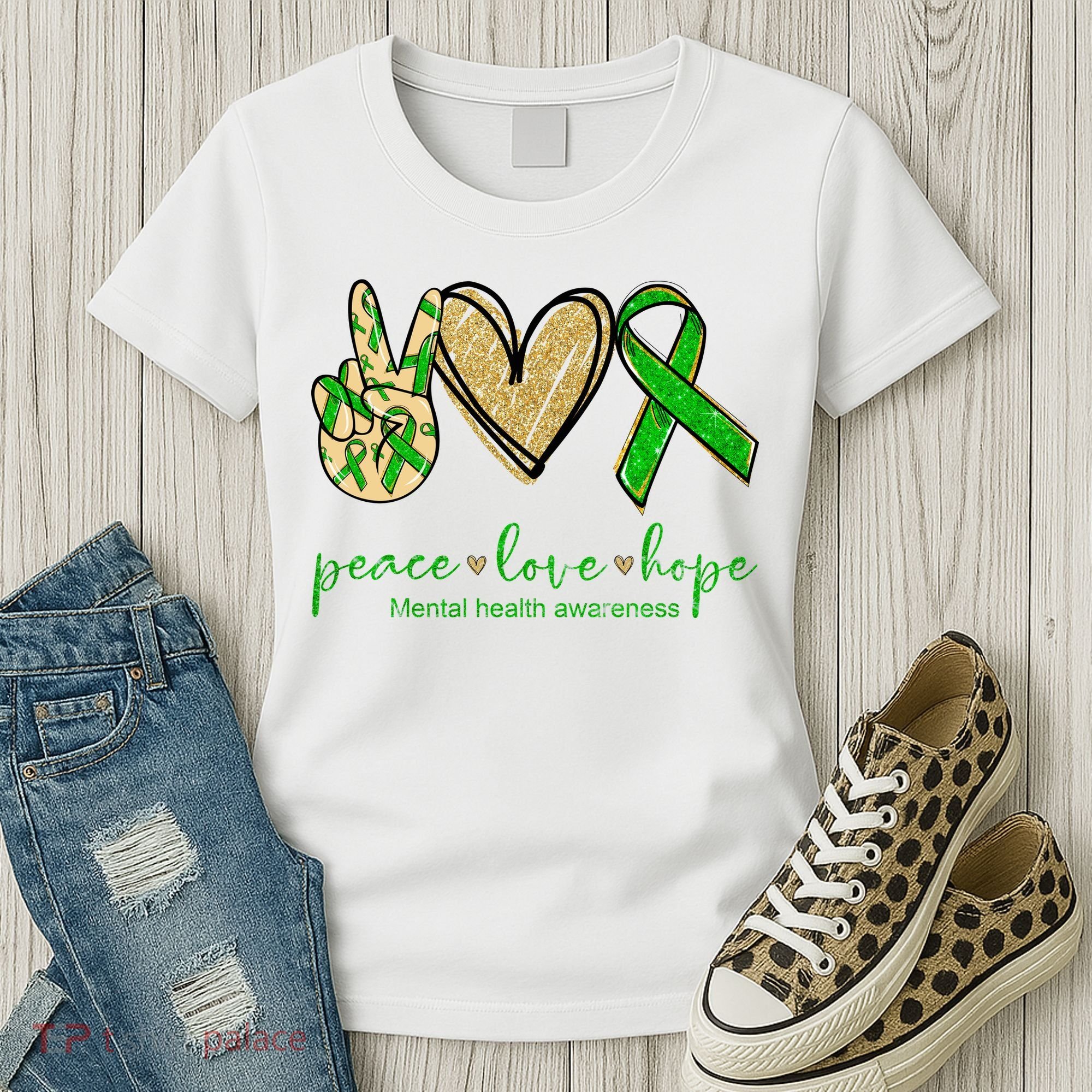 Peace Love Hope Mental Health Awareness Women's T-Shirt